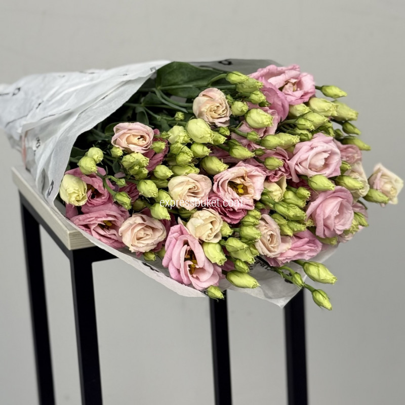 Розовая эустома, 10 шт